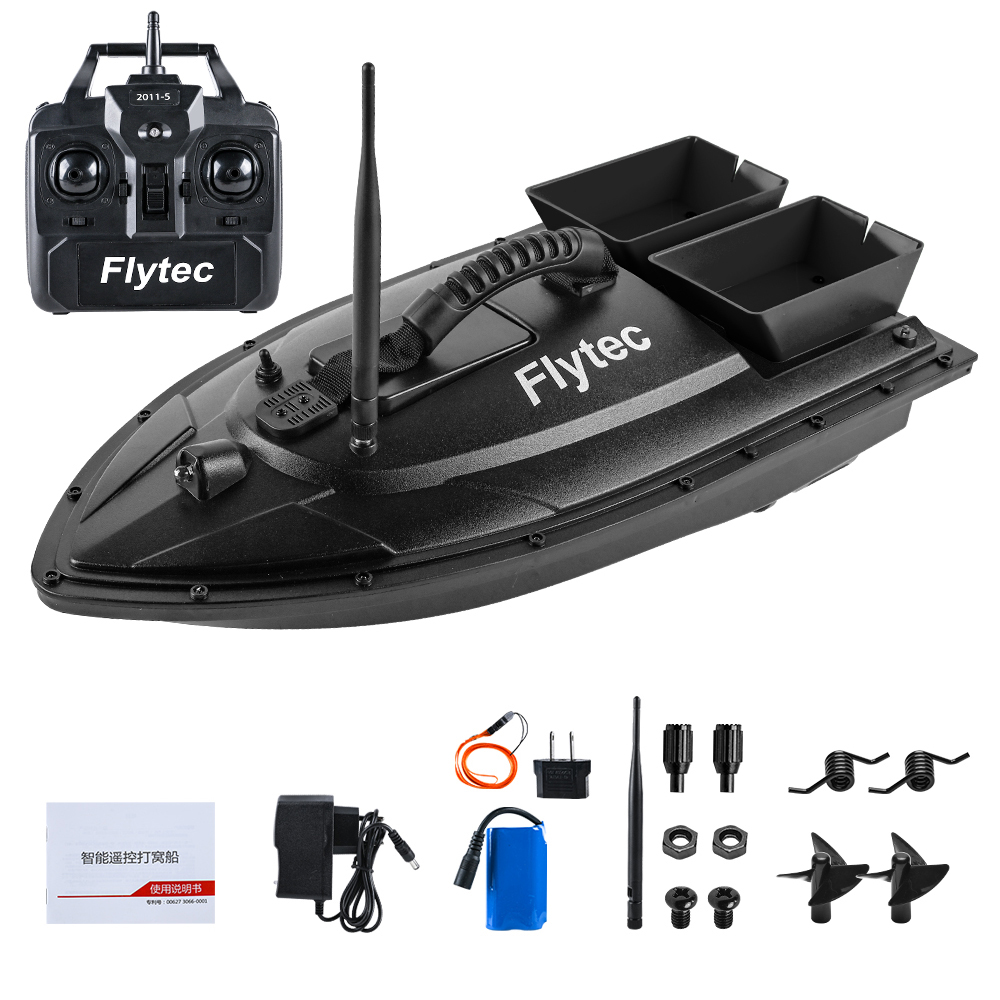 Underwater Drone With Robotic Arm - เรือ umpan pancing ฟลิเทค5200มิลลิแอมป์ต่อชั่วโมง500เมตรเรือเหยื่อมอเตอร์คู่เหยื่อล่อปลาโหลดได้1.5กิโลกรัมพร้อมไฟ LED สำหรับตกปลา