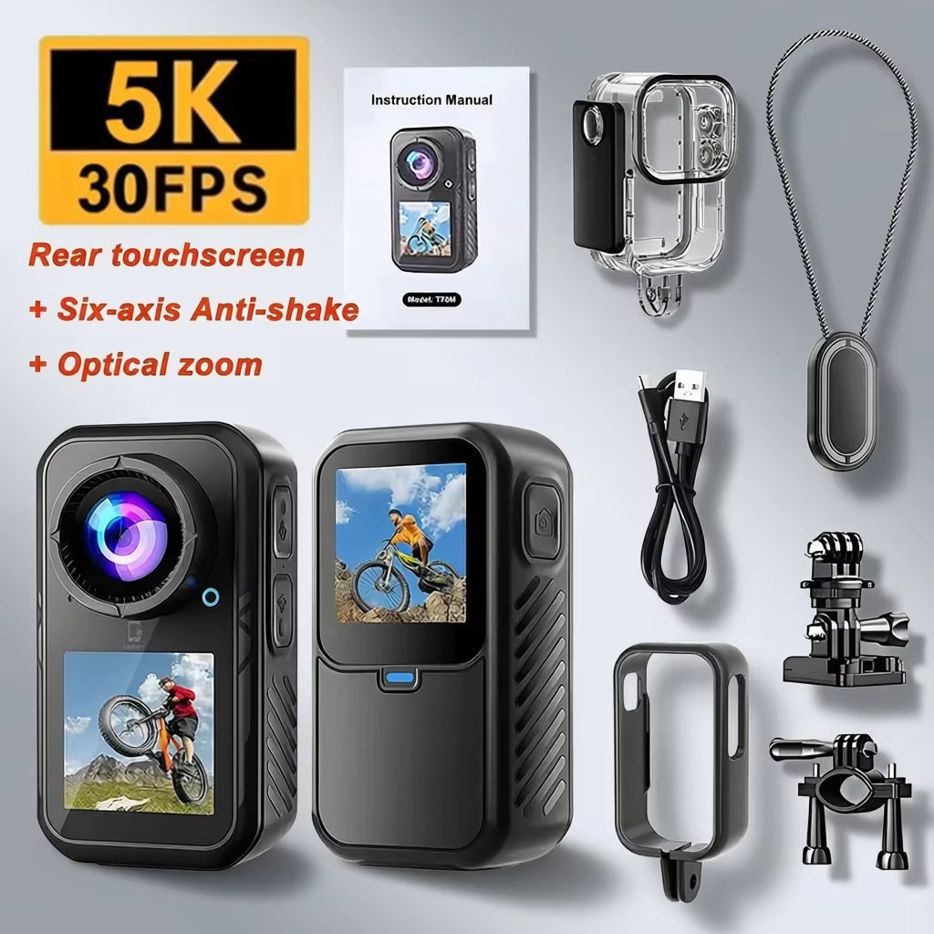 Underwater Fishing Camera 4K - กล้องแอคชั่น 5K แบบสัมผัสหน้าจอ 4K 2.7K 60FPS