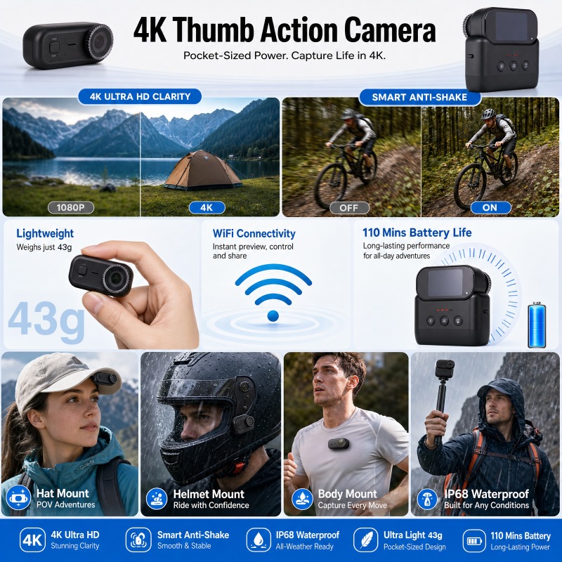 กล้องแอคชั่น APEX Action 4K กล - Underwater Fishing Camera 4K บทวิจารณ์และราคา