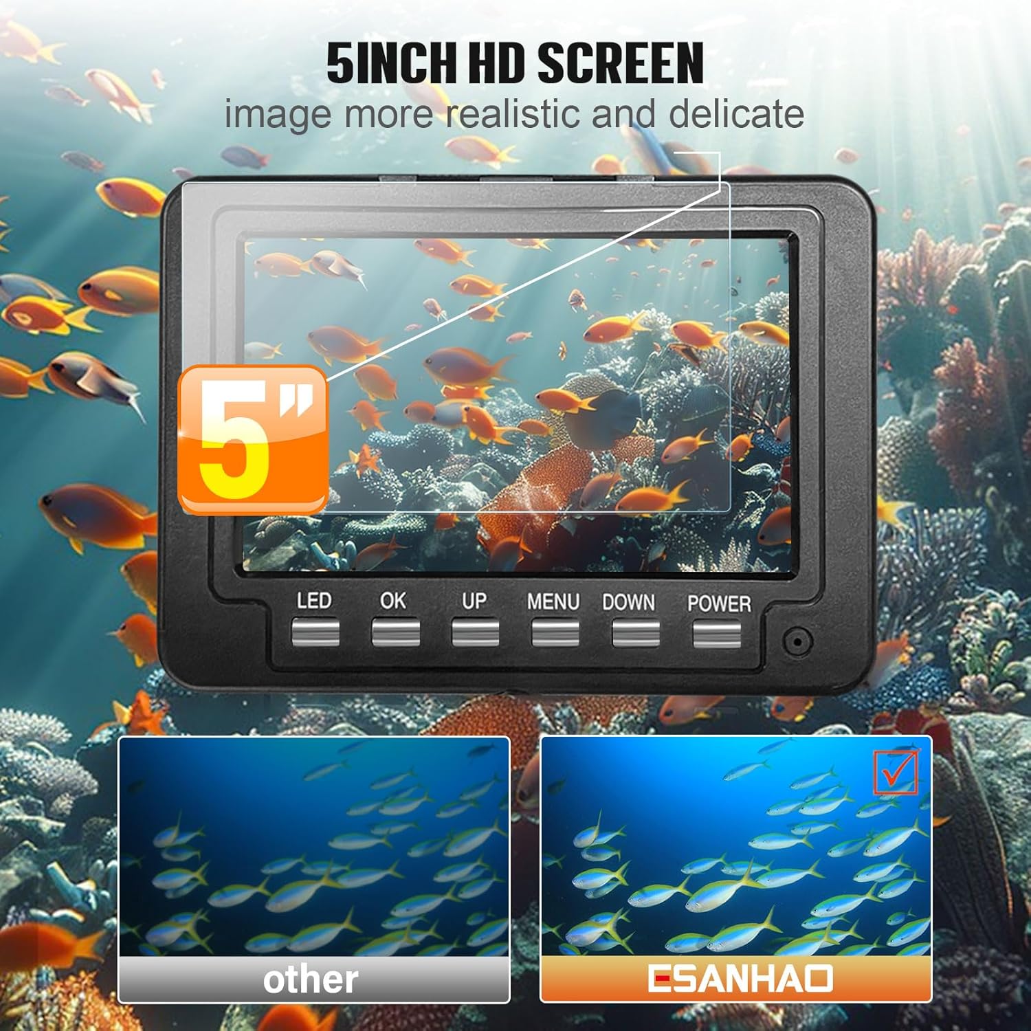 กล้องถ่ายภาพใต้น้ำสำหรับตกปลา  - Underwater Fishing Camera 4K บทวิจารณ์และราคา