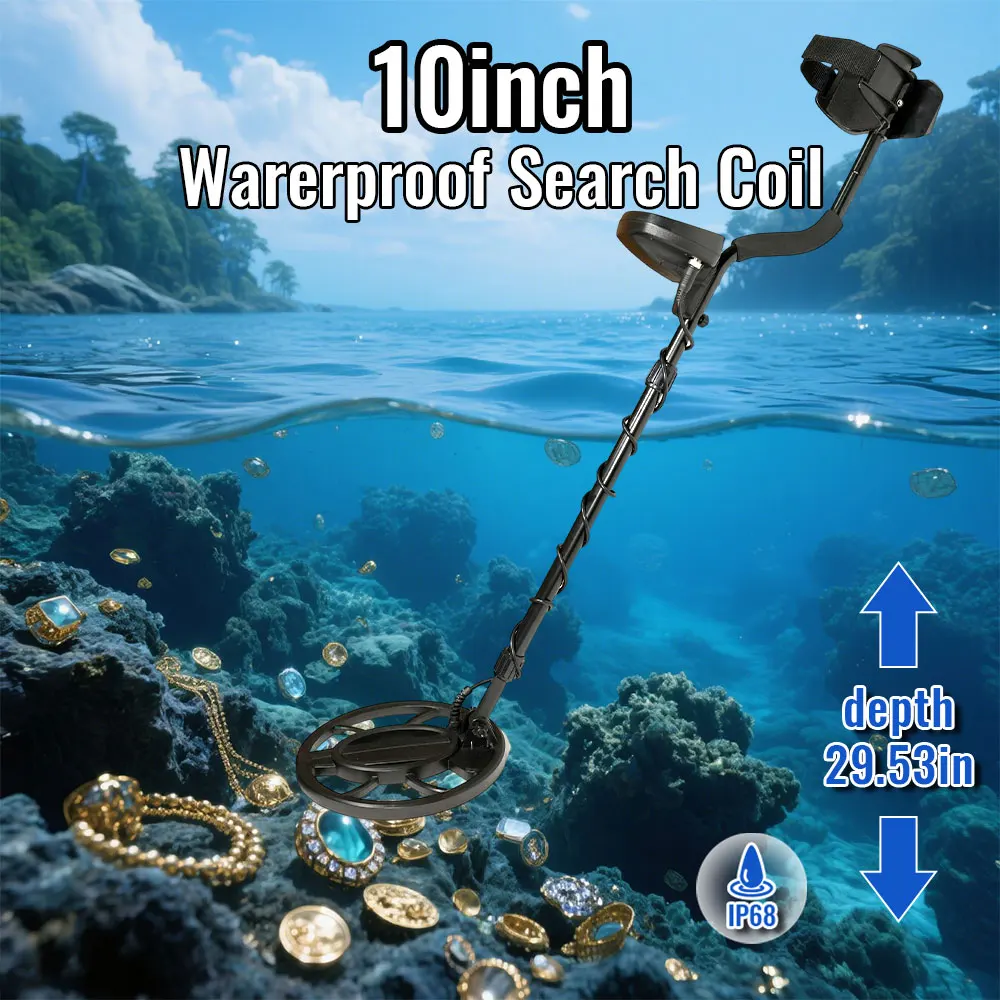เครื่องตรวจจับโลหะแบบมืออาชีพ  - Underwater Metal Detector Waterproof บทวิจารณ์และราคา