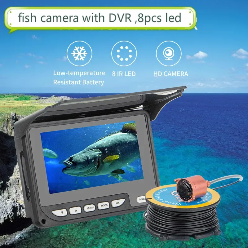 กล้องตกปลาใต้น้ํามุมกว้าง 120  - Underwater Fishing Camera 4K บทวิจารณ์และราคา