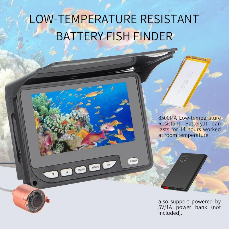 กล้องตกปลาใต้น้ํามุมกว้าง 120  - Underwater Fishing Camera 4K บทวิจารณ์และราคา