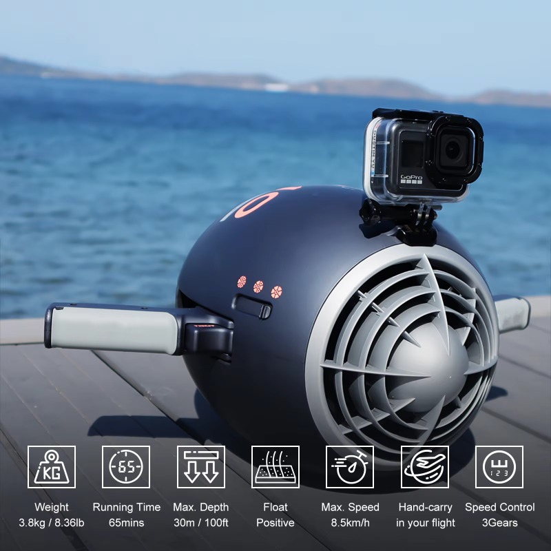 สกูตเตอร์ใต้น้ำไฟฟ้า Airo Fast - Underwater Scooter Sea Scooter บทวิจารณ์และราคา