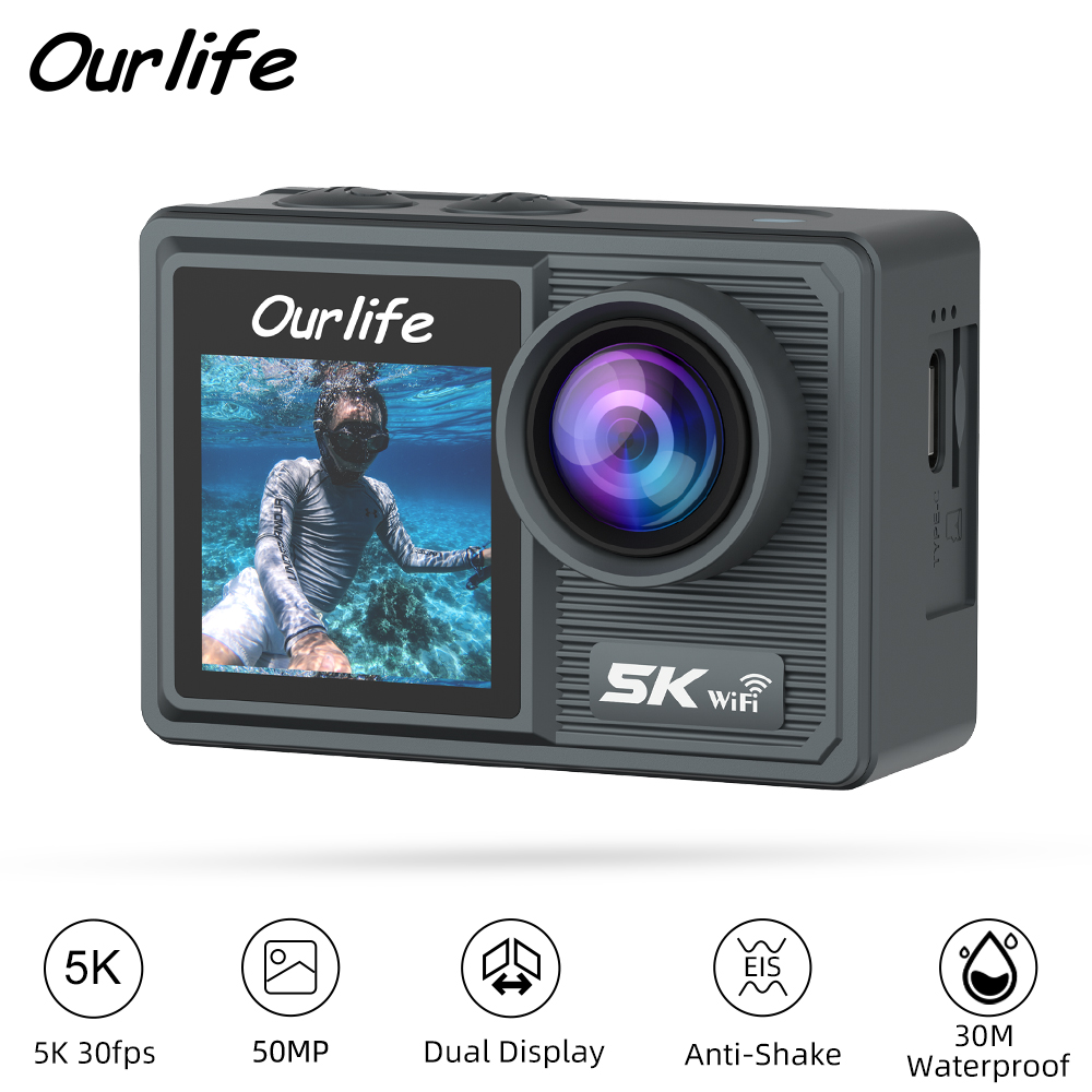 กล้องแอคชั่น Ourlife 5K 4K กล้ - Underwater Fishing Camera 4K บทวิจารณ์และราคา