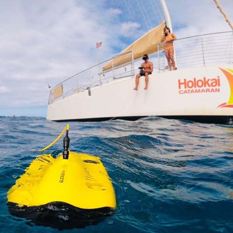 โดรนใต้น้ำขนาดเล็ก 5 ใบพัด กัน - Underwater Drone 4K Camera 100M บทวิจารณ์และราคา